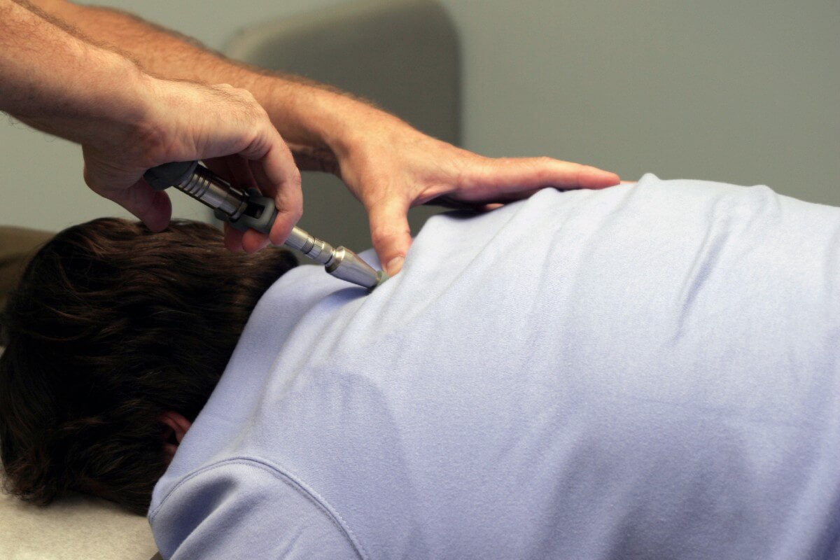 Patient recieving chiropractic adjustments