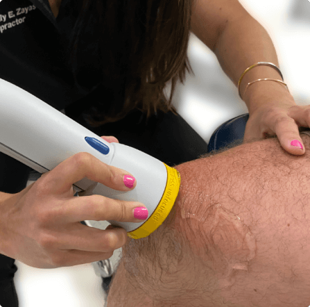 Abstract image of a measuring tape wrapped around an apple
